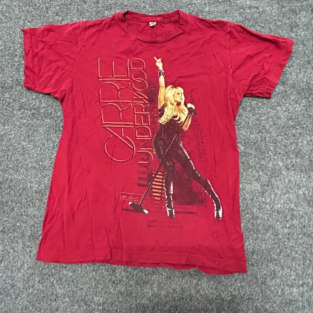 Carrie Underwood T-Shirt Womens Size S Red Blown Away Tour 2012 Graphic Concert